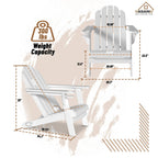 Ensemble de 5 foyers extérieurs en métal de 34,5 po, table et chaises Adirondack avec porte-gobelet et porte-parapluie