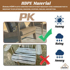 Ensemble de 5 foyers extérieurs en métal de 34,5 po, table et chaises Adirondack avec porte-gobelet et porte-parapluie