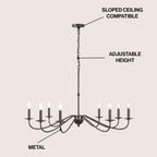 Lustre LED en fer à 6 lumières, 34,75 $, par JONATHAN Y