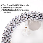 Miroir mural rond avec accents en cristal