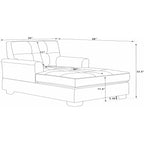 Chaise longue Silva 34 - 58 P x 34 L x 33,5 H