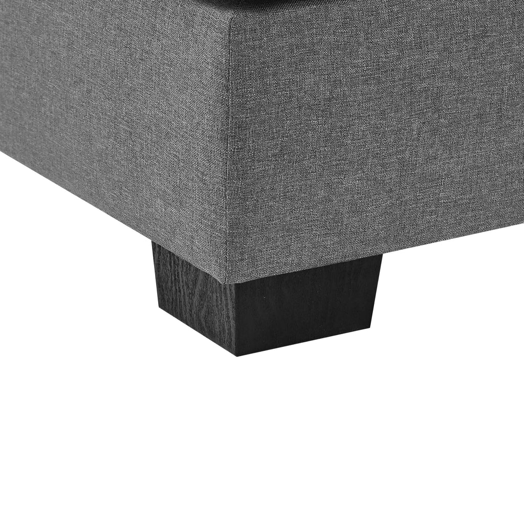 Chaise longue large de 34 po, rembourrage doux, mélange de polyester durable, siège et dossier capitonnés à boutons offrant un style et un confort intemporels