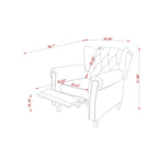 Fauteuil capitonné réglable 35.04 avec pieds robustes
