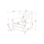 Fauteuil capitonné réglable 35.04 avec pieds robustes