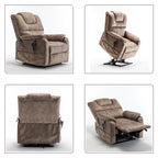 Fauteuil inclinable électrique double de 35,5 W, massage et chauffage, 180 degrés