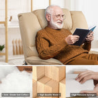 Fauteuil inclinable électrique double de 35,5 W, massage et chauffage, 180 degrés