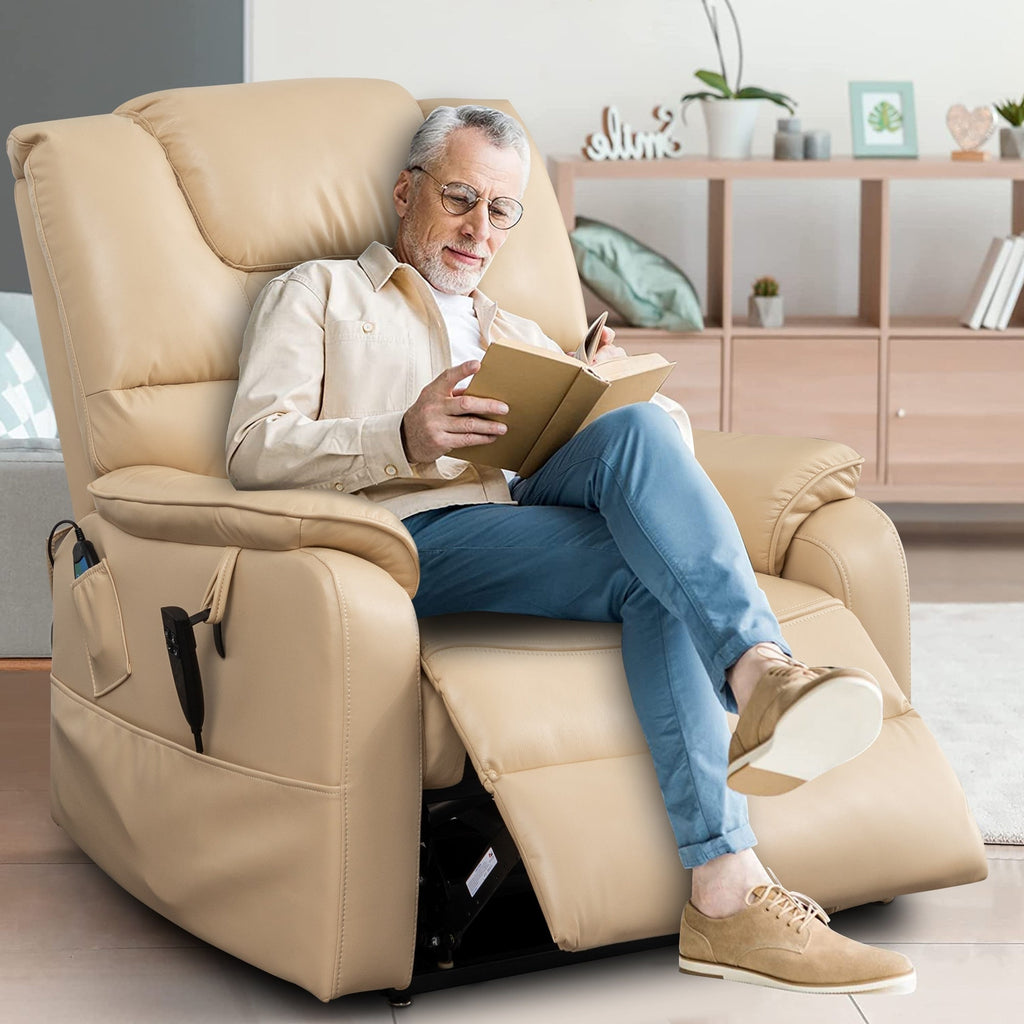 Fauteuil inclinable électrique double de 35,5 W, massage et chauffage, 180 degrés