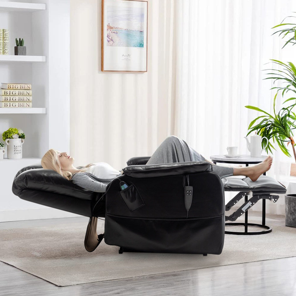 Fauteuil inclinable électrique double de 35,5 W, massage et chauffage, 180 degrés