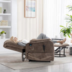 Fauteuil inclinable électrique double de 35,5 W, massage et chauffage, 180 degrés