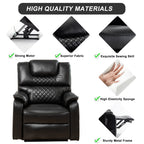 Fauteuil inclinable électrique double de 35,5 W, massage et chauffage, 180 degrés