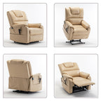 Fauteuil inclinable électrique double de 35,5 W, massage et chauffage, 180 degrés