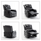Fauteuil inclinable électrique double de 35,5 W, massage et chauffage, 180 degrés