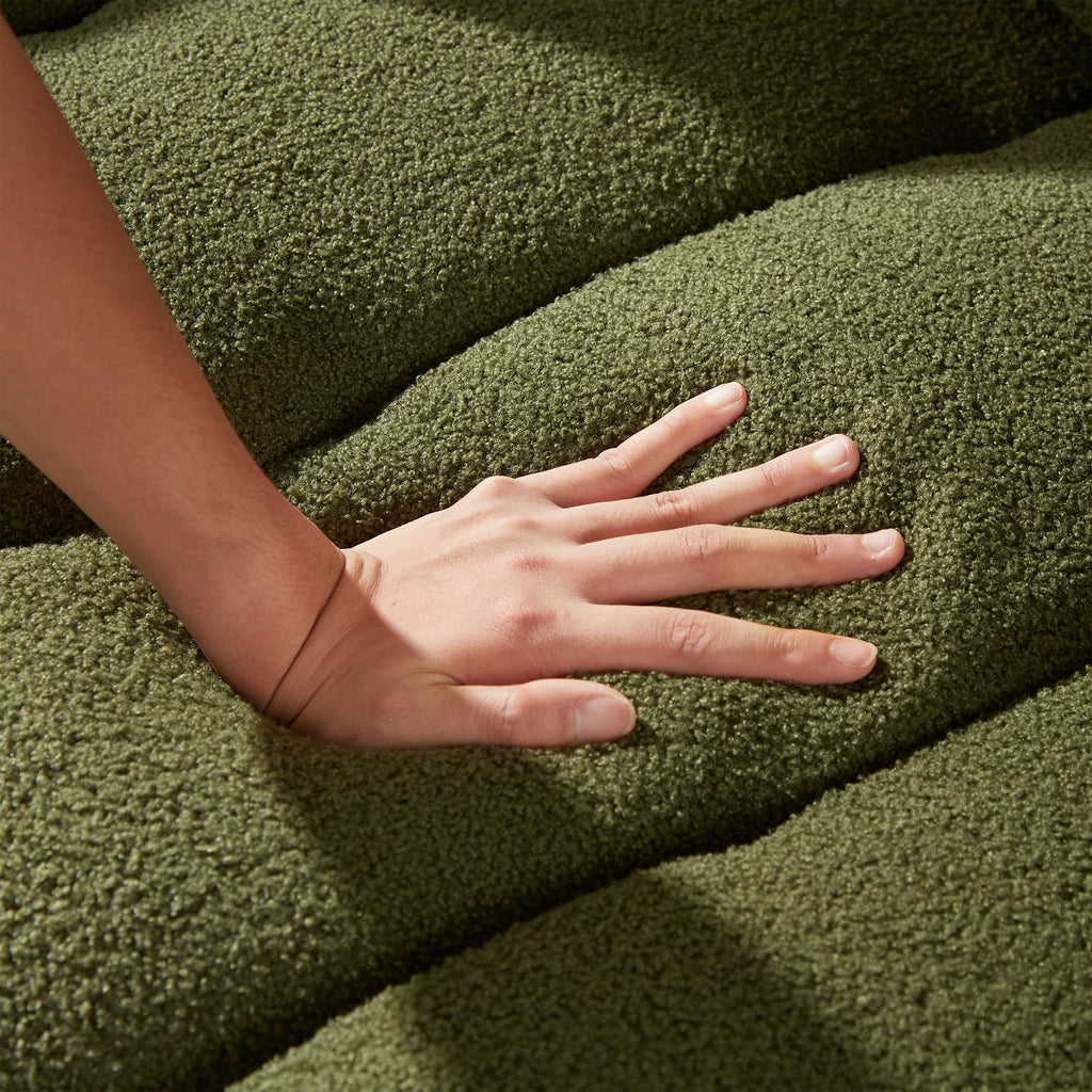 Canapé en tissu Teddy 36,8 pouces, fauteuil de salon moderne pour appartement, bureau, salon et chambre, vert