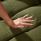 Canapé en tissu Teddy 36,8 pouces, fauteuil de salon moderne pour appartement, bureau, salon et chambre, vert