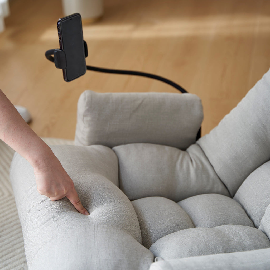 Fauteuil de salon réglable, pivotant à 360 degrés, pliable et inclinable, avec support pour téléphone