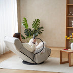 Fauteuil de salon réglable, pivotant à 360 degrés, pliable et inclinable, avec support pour téléphone