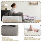 Fauteuil pivotant à 360 degrés en velours côtelé et mousse chenille, canapé simple