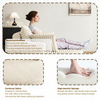 Fauteuil pivotant à 360 degrés en velours côtelé et mousse chenille, canapé simple