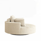 Fauteuil pivotant à 360 degrés en velours côtelé et mousse chenille, canapé simple