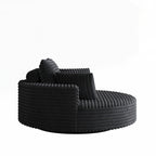 Fauteuil pivotant à 360 degrés en velours côtelé et mousse chenille, canapé simple