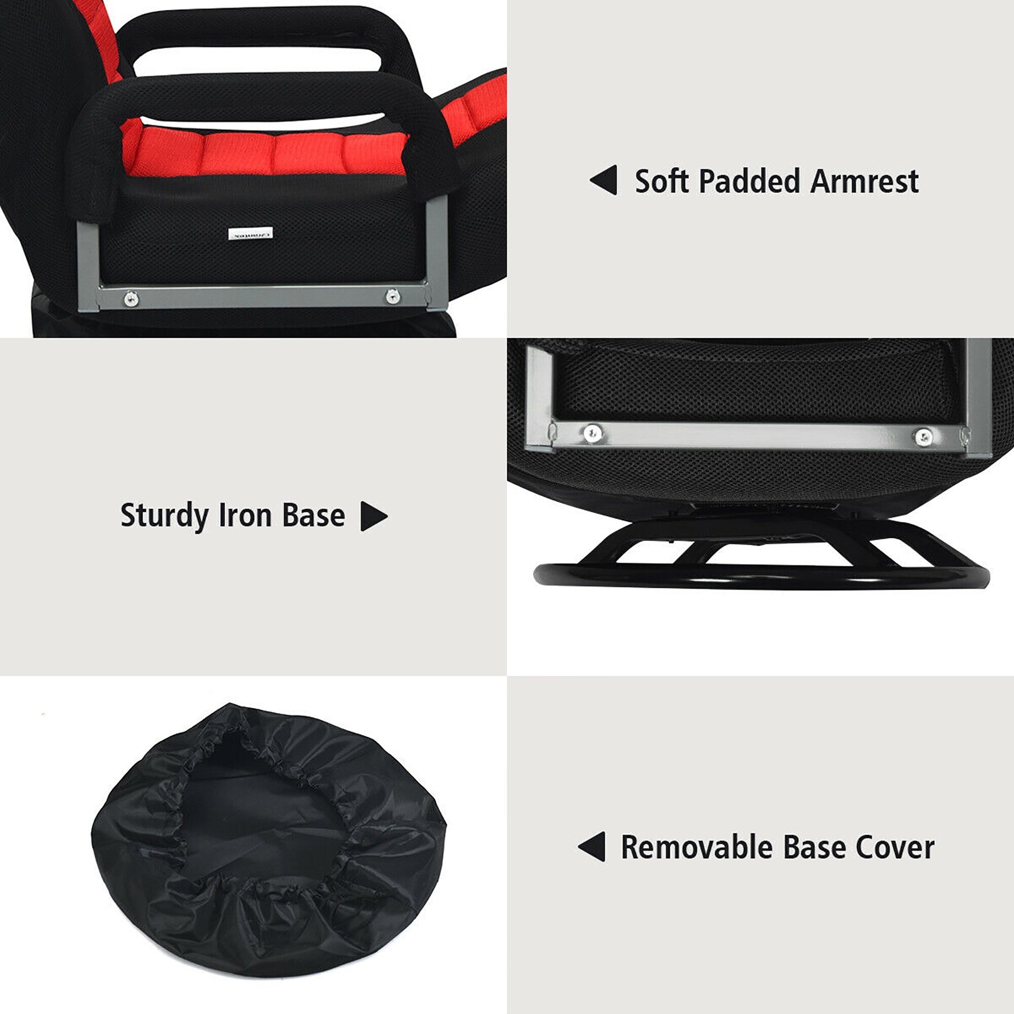 Chaise de jeu pivotante à 360 degrés avec dossier réglable et pliable