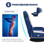 Chaise de jeu pivotante à 360 degrés avec dossier réglable et pliable