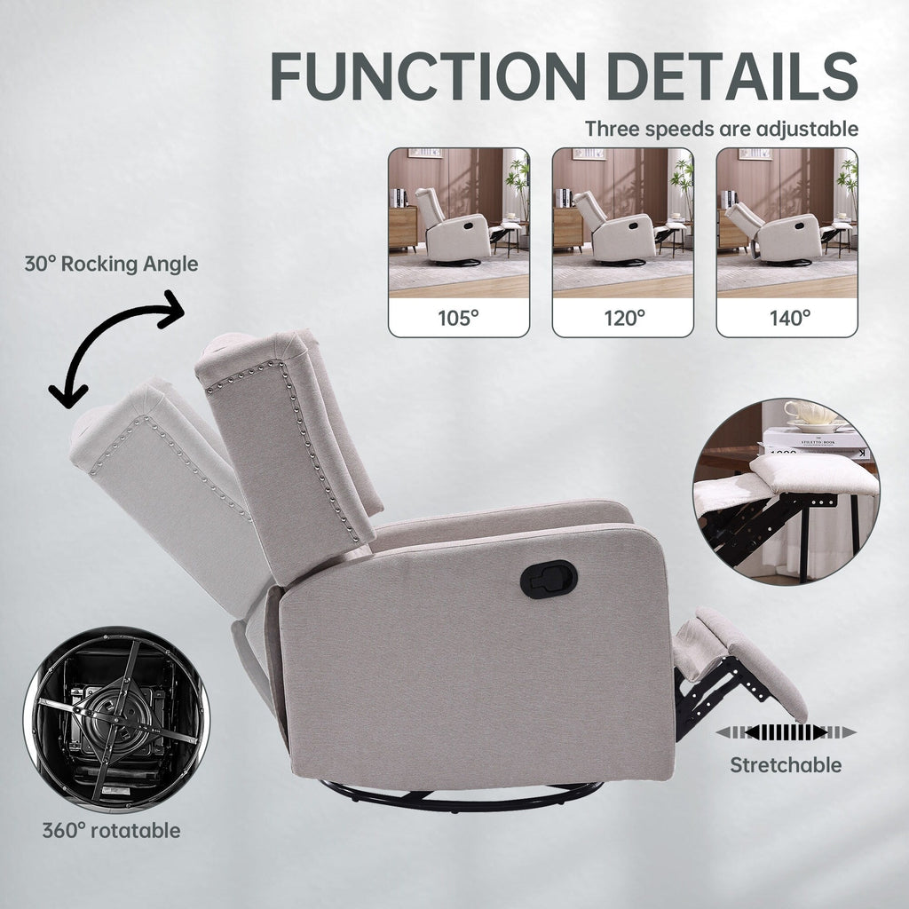 Chaise à bascule pivotante à 360 degrés pour chambre d'enfant