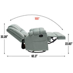 Fauteuil inclinable manuel pivotant à 360°, fauteuil à bascule réglable, canapé simple surdimensionné pour salon