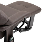 Fauteuil inclinable massant pivotant à 360° en cuir synthétique avec inclinaison à 145°, repose-pieds, télécommande et poche latérale