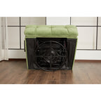 Fauteuil inclinable pivotant à 360° en tissu d'ameublement, fauteuil à bascule inclinable simple avec support lombaire pour salon