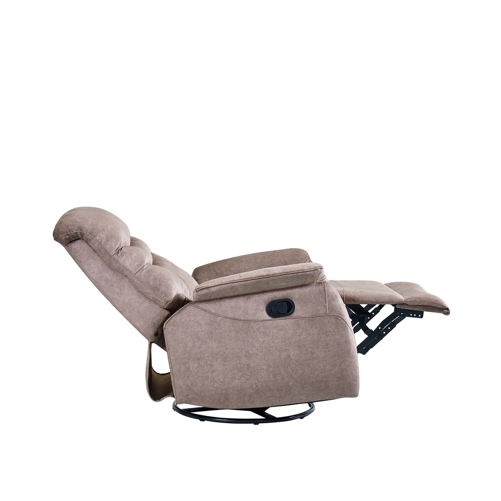 Fauteuil inclinable pivotant à 360°, fauteuil de salon moderne en velours, canapé simple réglable avec support lombaire