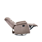 Fauteuil inclinable pivotant à 360° avec dossier réglable, tissu résistant, canapé inclinable moderne avec soutien lombaire