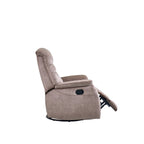 Fauteuil inclinable pivotant à 360° avec dossier réglable, tissu résistant, canapé inclinable moderne avec soutien lombaire