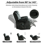 Fauteuil inclinable à bascule manuel pivotant à 360° avec massage et vibrations