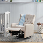 Fauteuil de salon pivotant à 360° de style classique pour salon ou chambre à coucher, inclinable à levier pour la lecture et la détente