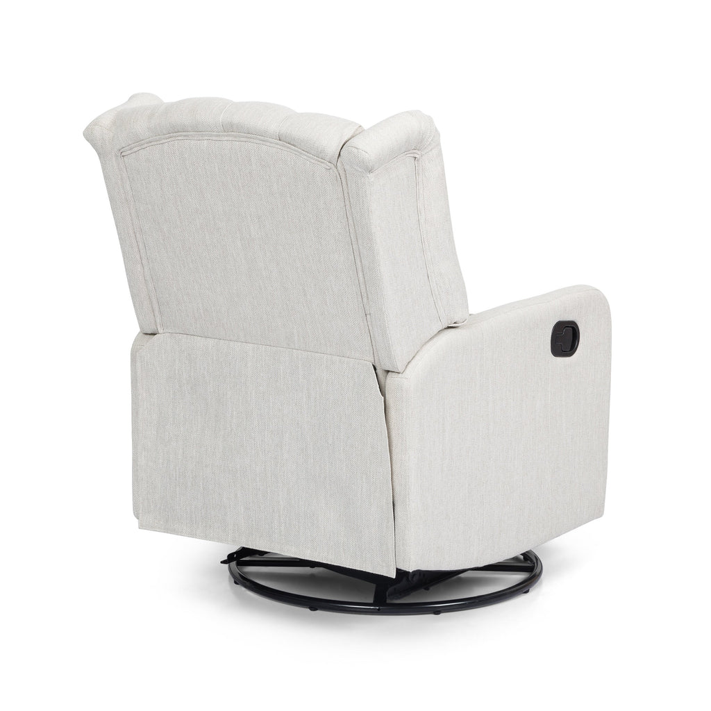 Fauteuil de salon pivotant à 360° de style classique pour salon ou chambre à coucher, inclinable à levier pour la lecture et la détente