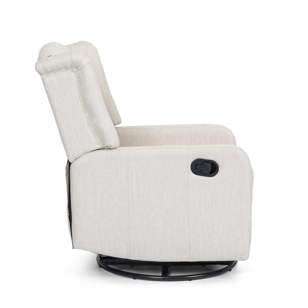Fauteuil de salon pivotant à 360° de style classique pour salon ou chambre à coucher, inclinable à levier pour la lecture et la détente