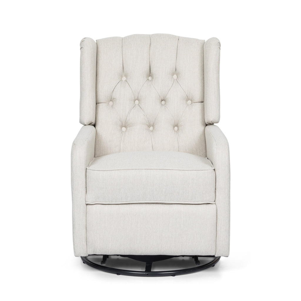 Fauteuil de salon pivotant à 360° de style classique pour salon ou chambre à coucher, inclinable à levier pour la lecture et la détente
