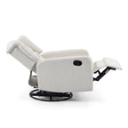 Fauteuil de salon pivotant à 360° de style classique pour salon ou chambre à coucher, inclinable à levier pour la lecture et la détente