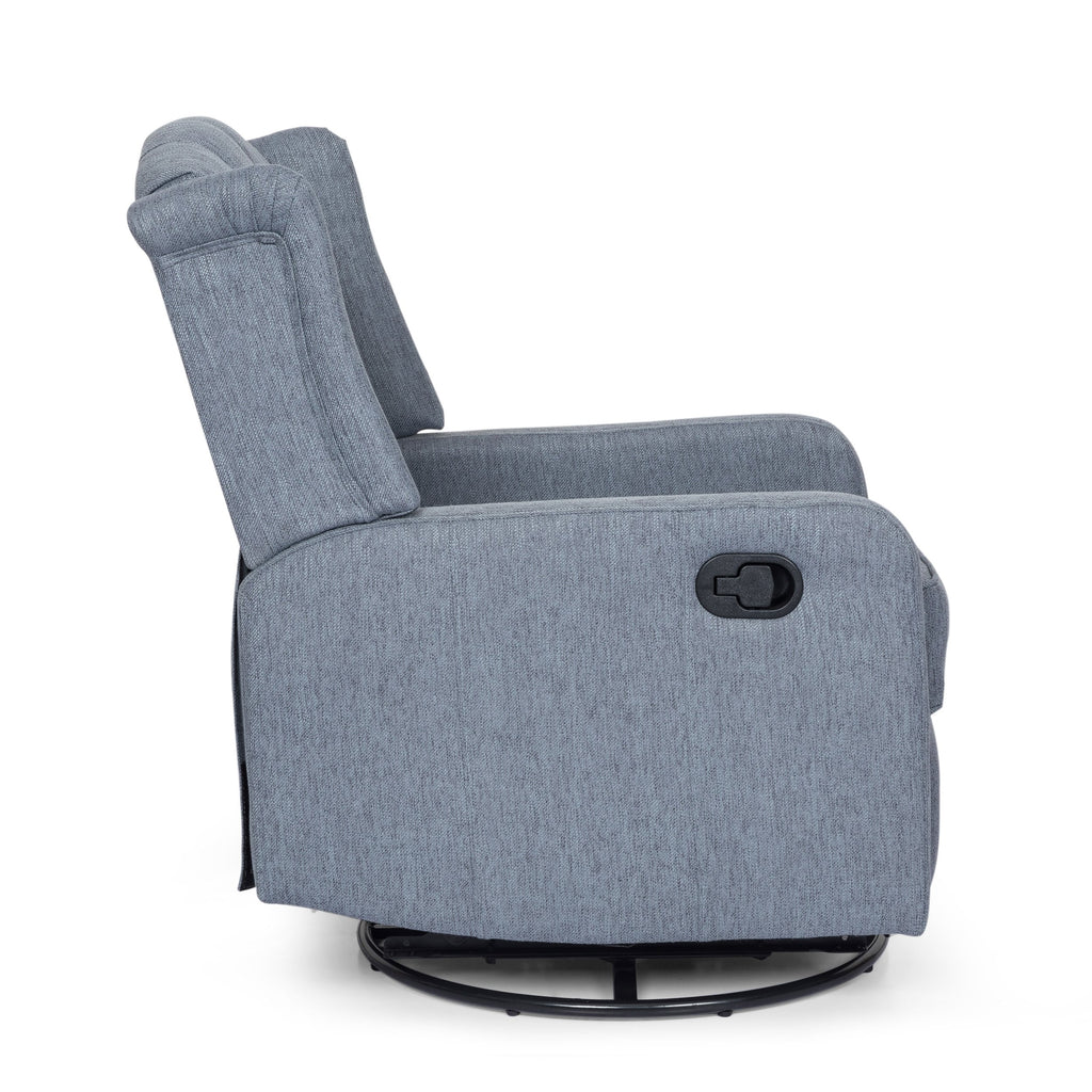 Fauteuil de salon pivotant à 360° de style classique pour salon ou chambre à coucher, inclinable à levier pour la lecture et la détente