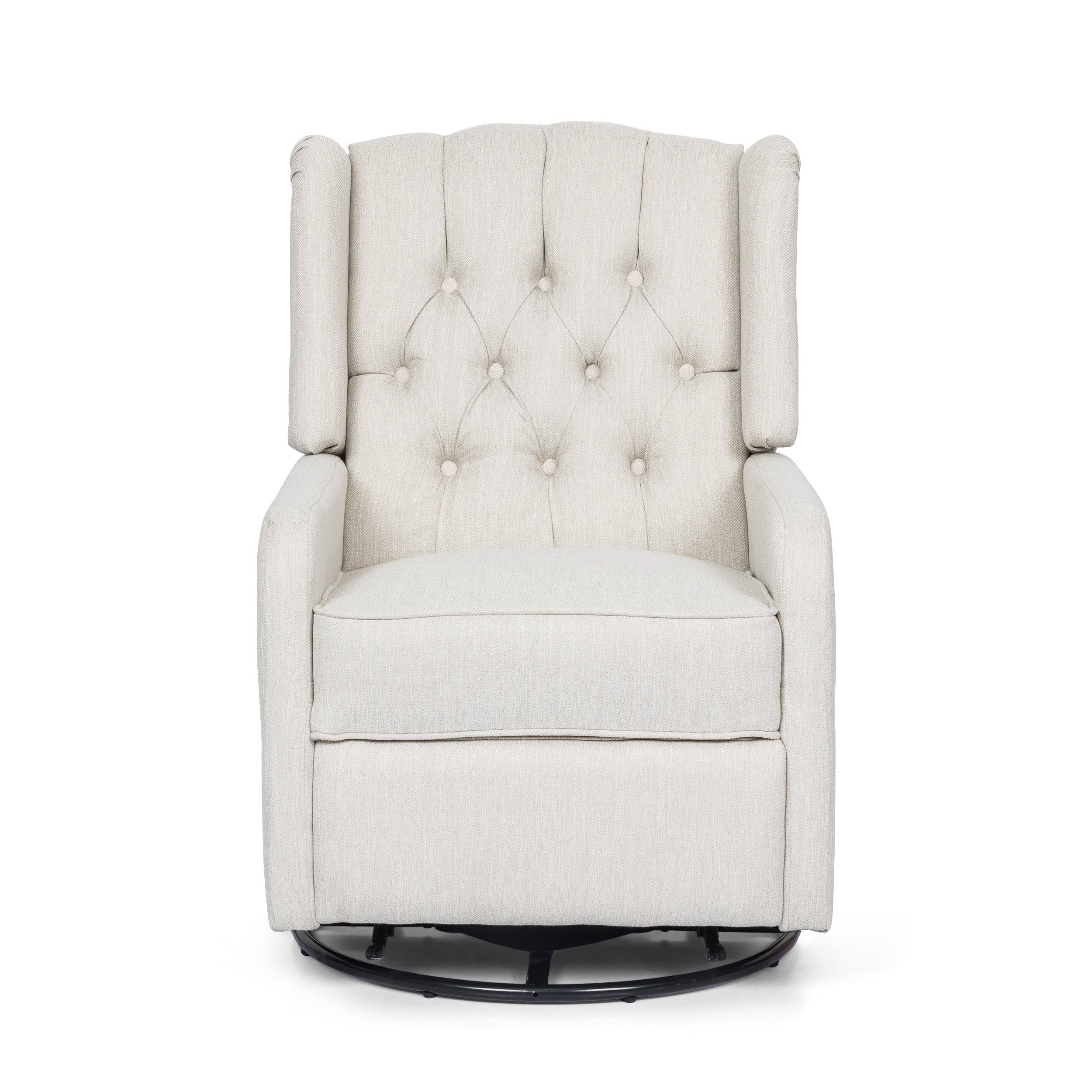 Fauteuil de salon pivotant à 360° de style classique pour salon ou chambre à coucher, inclinable à levier pour la lecture et la détente
