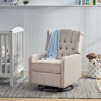 Fauteuil de salon pivotant à 360° de style classique pour salon ou chambre à coucher, inclinable à levier pour la lecture et la détente