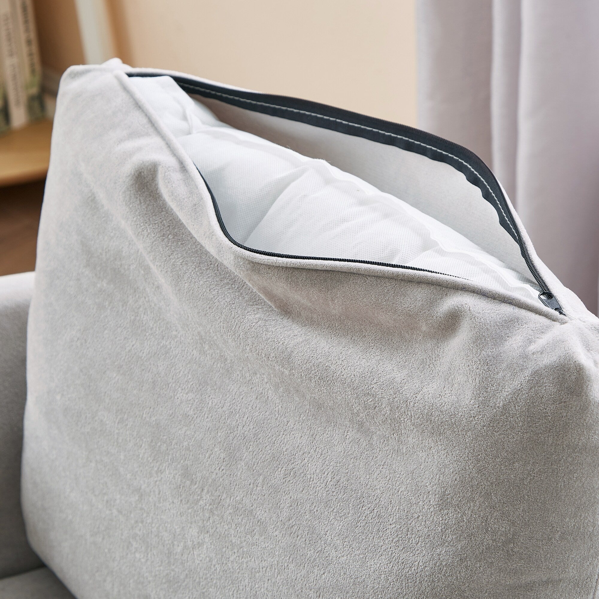 Fauteuil pivotant à 360°, fauteuil tonneau en chenille, fauteuil de salon design incurvé, fauteuil pivotant rembourré pour salon