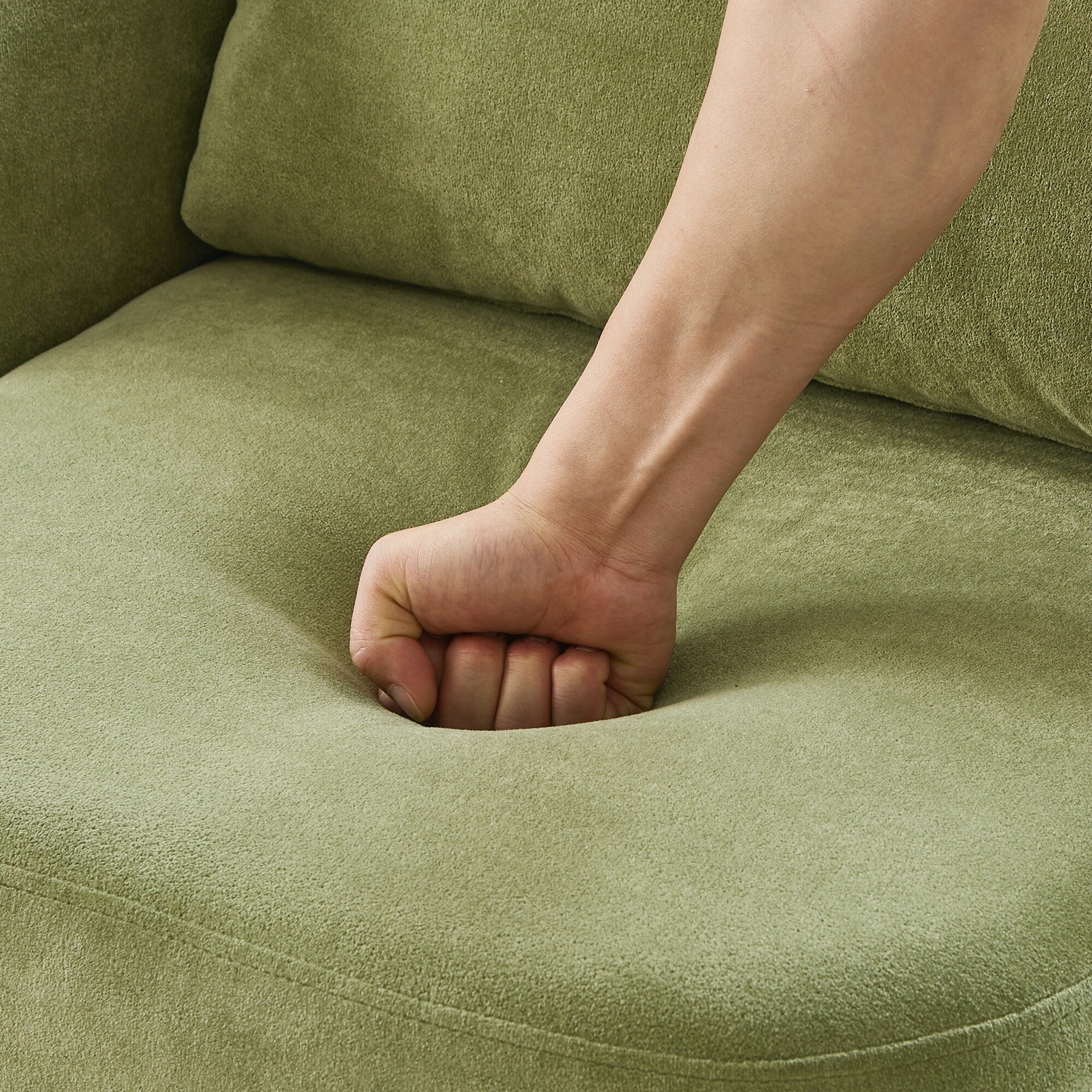 Fauteuil pivotant à 360°, fauteuil tonneau en chenille, fauteuil de salon design incurvé, fauteuil pivotant rembourré pour salon