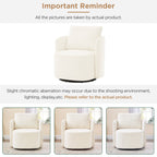 Fauteuil pivotant à 360°, fauteuil tonneau en chenille, fauteuil de salon design incurvé, fauteuil pivotant rembourré pour salon