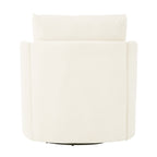 Fauteuil pivotant à 360°, fauteuil tonneau en chenille, fauteuil de salon design incurvé, fauteuil pivotant rembourré pour salon