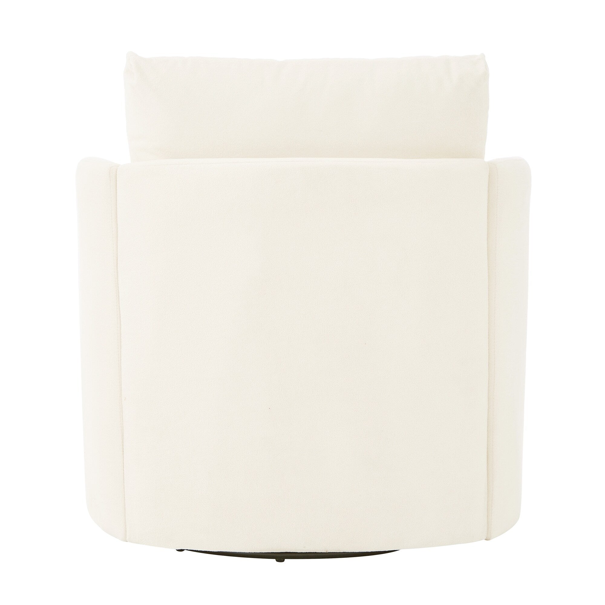 Fauteuil pivotant à 360°, fauteuil tonneau en chenille, fauteuil de salon design incurvé, fauteuil pivotant rembourré pour salon