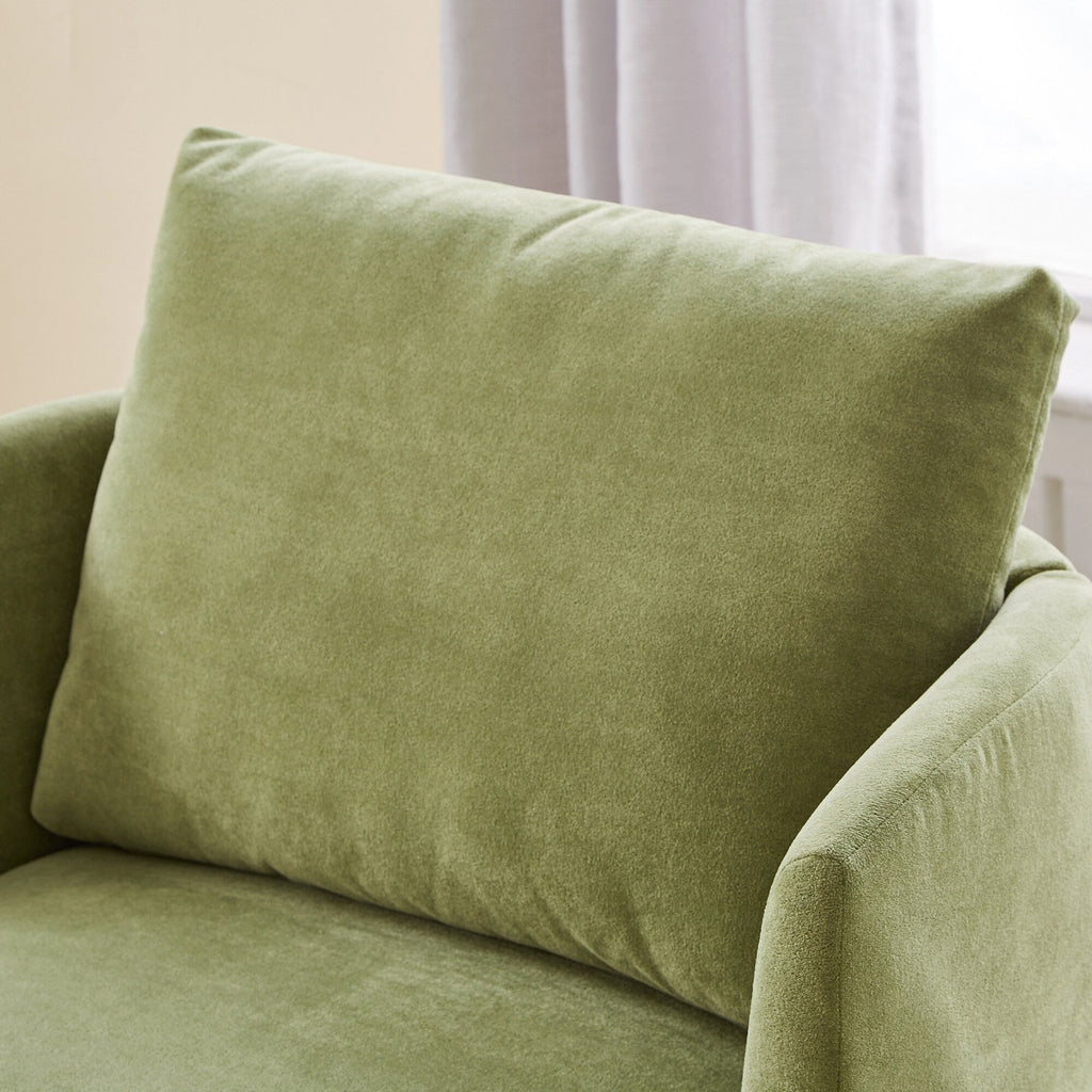 Fauteuil pivotant à 360°, fauteuil tonneau en chenille, fauteuil de salon design incurvé, fauteuil pivotant rembourré pour salon