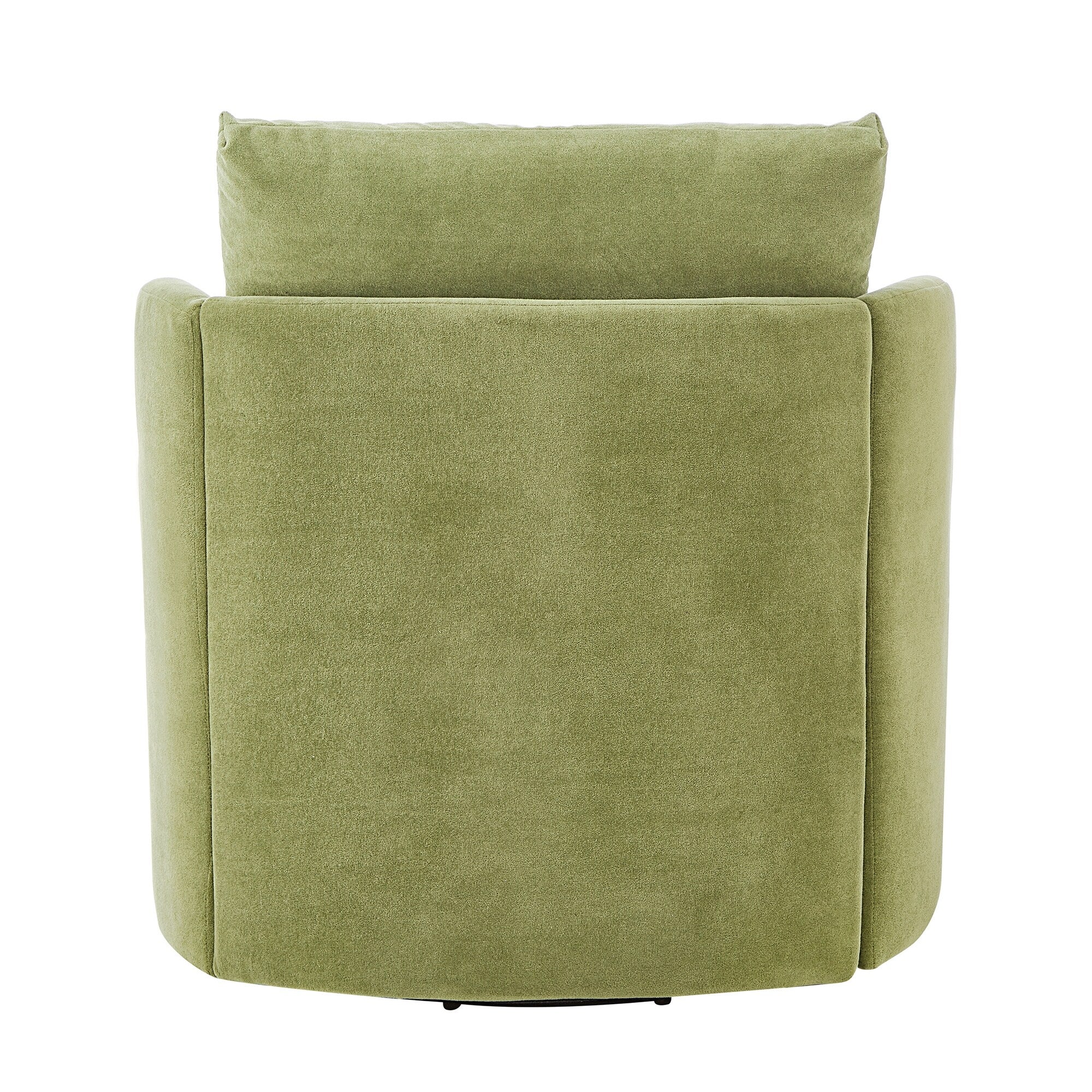Fauteuil pivotant à 360°, fauteuil tonneau en chenille, fauteuil de salon design incurvé, fauteuil pivotant rembourré pour salon