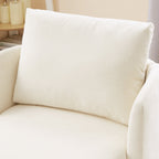 Fauteuil pivotant à 360°, fauteuil tonneau en chenille, fauteuil de salon design incurvé, fauteuil pivotant rembourré pour salon